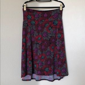 Abstract floral print XL Lularoe Azure skirt